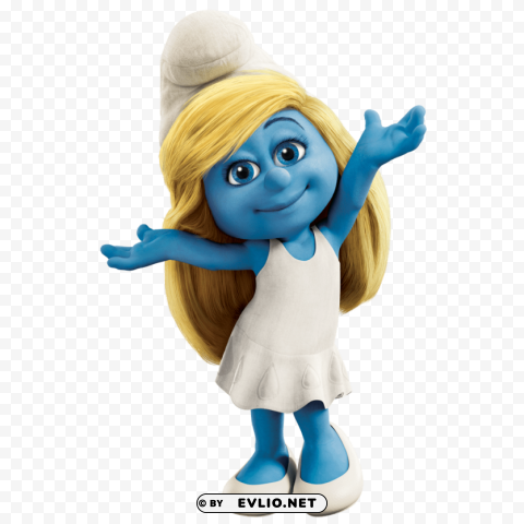 smurfette Isolated Design Element in HighQuality Transparent PNG