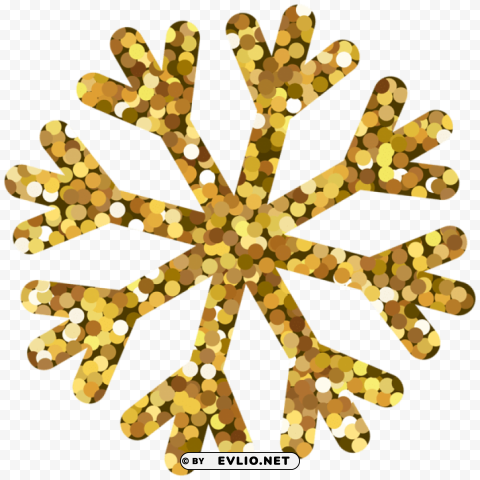 snowflakes gold PNG transparent images for printing