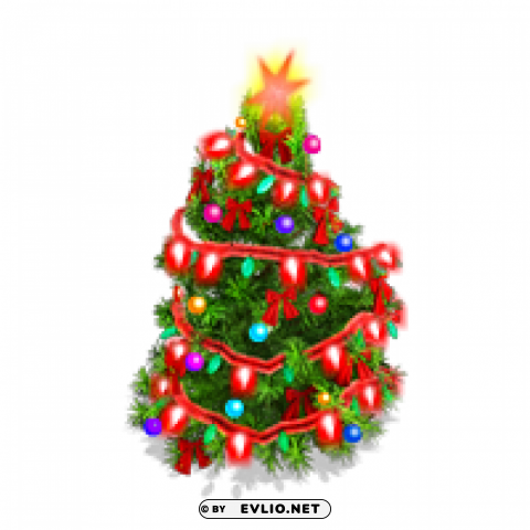 snowville animated christmas tree Transparent image