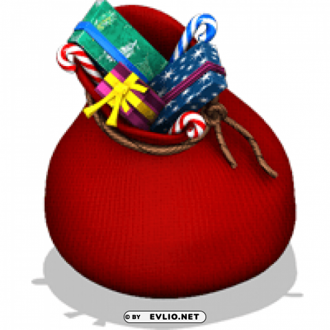 snowville santa bag PNG Image with Isolated Subject