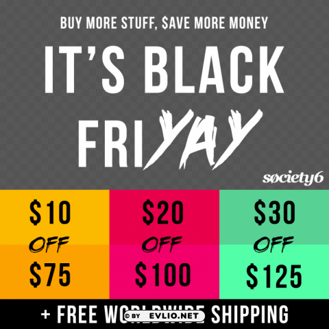 society6 black friday 2017 Clean Background Isolated PNG Character