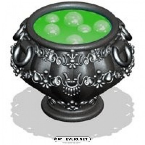 Spellbound Animated Bubbling Cauldron PNG File Without Watermark