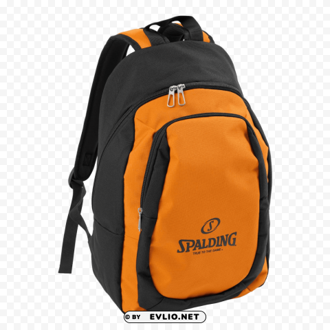 splanding true to the game orange backpack PNG photo