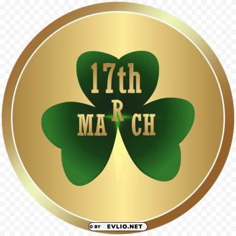 st patrick's day gold coin Isolated Element on HighQuality Transparent PNG