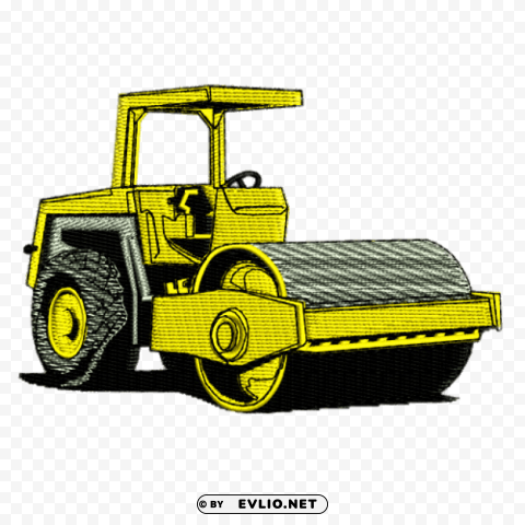 steamroller embroidery Transparent PNG Artwork with Isolated Subject