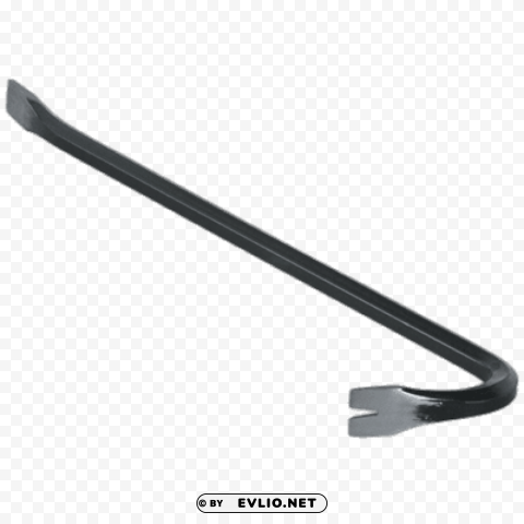 steel crowbar PNG Image Isolated on Clear Backdrop