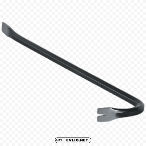 Steel Crowbar PNG Image Isolated On Clear Backdrop