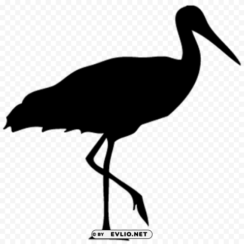 stork PNG Image with Isolated Icon