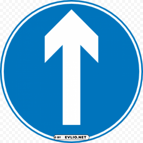 straight ahead traffic sign PNG for overlays