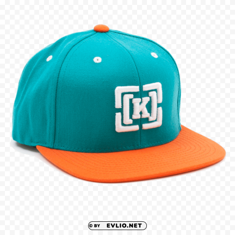 stylish cap with white k logo PNG files with transparent backdrop