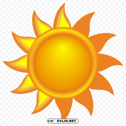 sun Transparent Background Isolated PNG Design Element