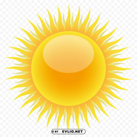 sun Clean Background Isolated PNG Character