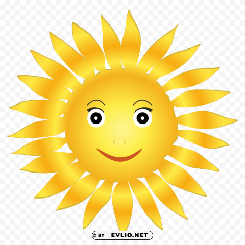 sun Clean Background Isolated PNG Image