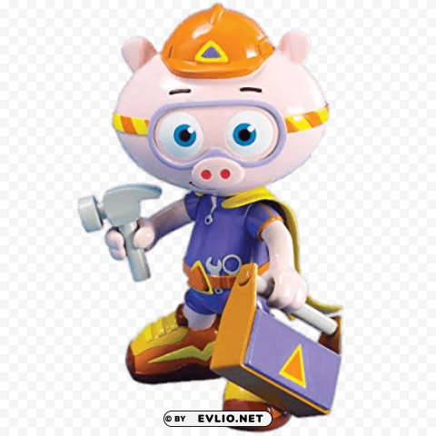 super why pig figurine PNG Image with Isolated Transparency