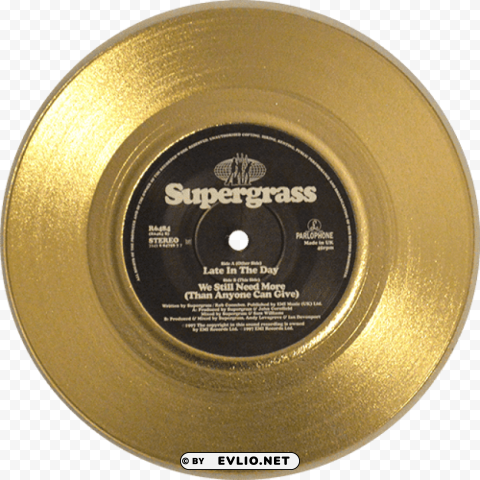 supergrass gold vinyl Isolated PNG Graphic with Transparency