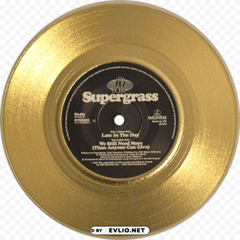 Supergrass Gold Vinyl Isolated PNG Graphic With Transparency