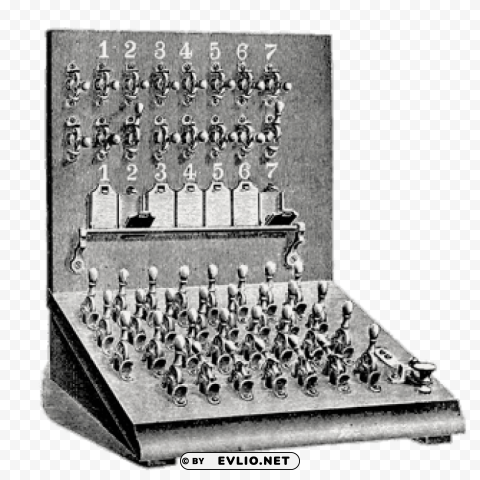 switchboard black and white Isolated Subject with Clear Transparent PNG