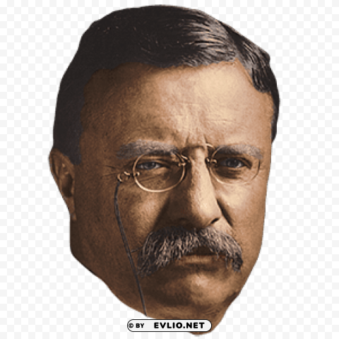 theodore roosevelt PNG with clear overlay