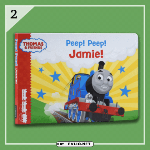 thomas and friends my first thomas clock book Clean Background Isolated PNG Graphic Detail