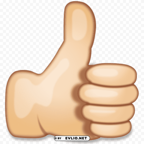 thumbs up hand sign emoji white skin Transparent PNG images complete package