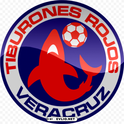 Tiburones Rojos De Veracruz Football Logo PNG Graphic Isolated With Clear Background