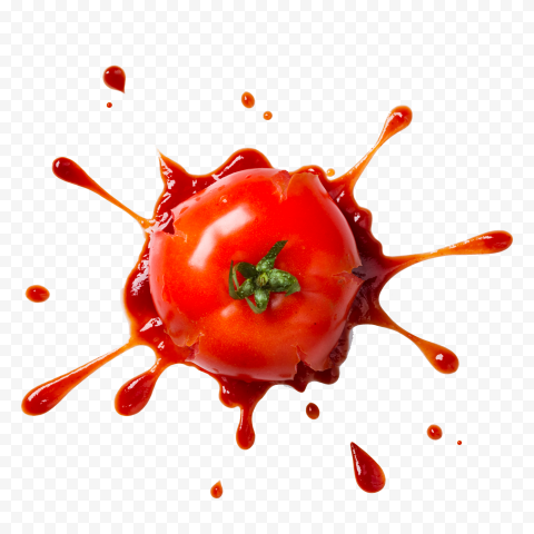 Tomato Sauce Splash HD PNG Image with Transparent Isolated Design - Image ID a3994173
