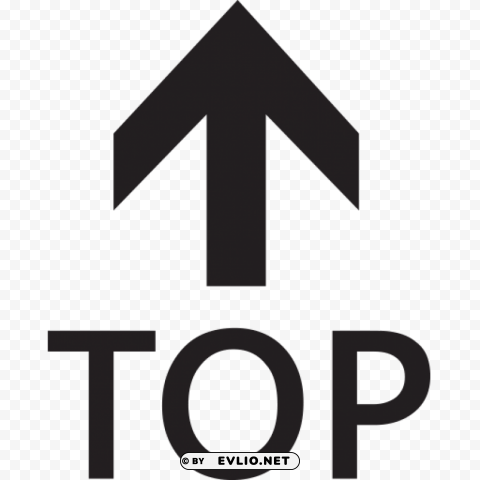top with upwards arrow Transparent PNG Isolation of Item