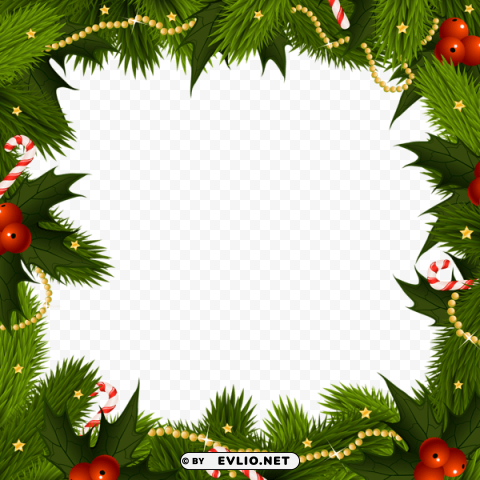  Christmas Border Frame PNG Image With Transparent Background Isolation