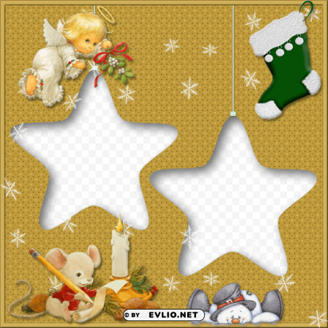  christmas star frame with angel Transparent background PNG images selection background best stock photos - Image ID 0e717814