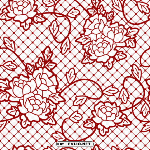  decorative lace with roses Transparent graphics PNG