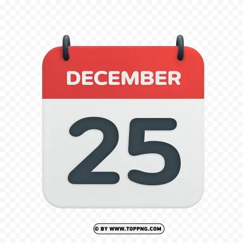 Transparent HD December 25th Calendar Date Icon In Vector PNG Images Without Subscription