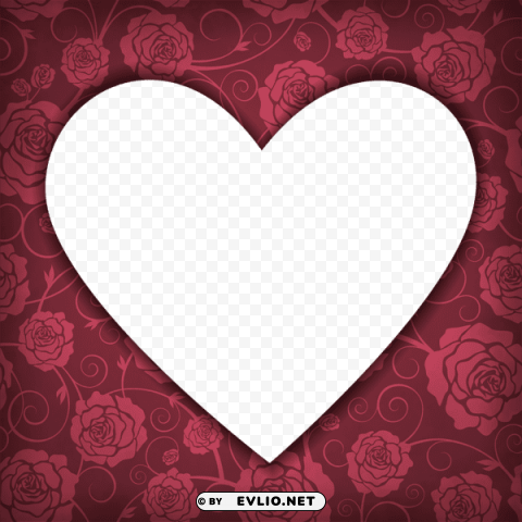 transparent heartframe PNG Isolated Object with Clear Transparency