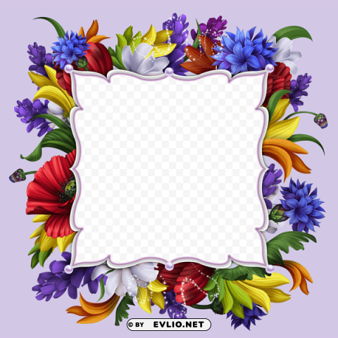  purple floral frame PNG images with transparent canvas assortment