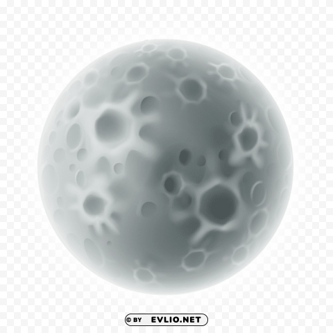 transparent realistic moonpicture PNG file with alpha