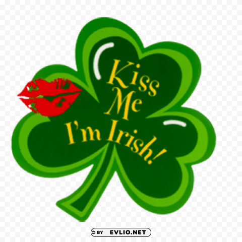  small shamrock kiss me i am irish PNG transparent photos assortment