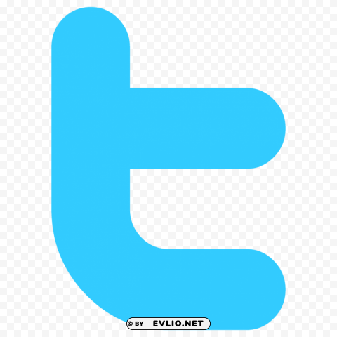 Twitter T Icon Logo PNG Image With Isolated Subject