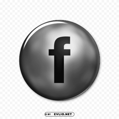 ultra glossy silver button fb facebook logo PNG images with transparent canvas
