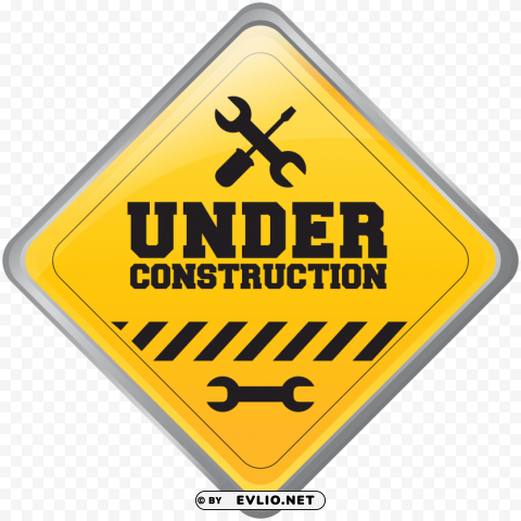 under construction sign HighResolution PNG Isolated Illustration