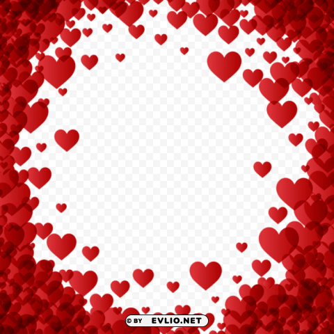 valentine's day heart border frame Transparent picture PNG