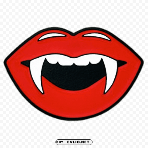 Vampire Lips Isolated Subject With Clear PNG Background