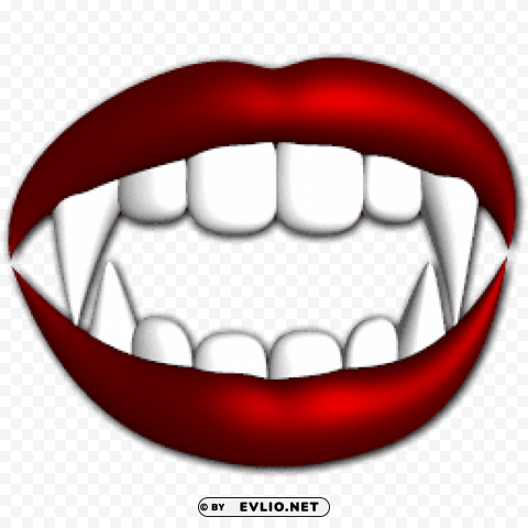 vampire mouth teeth PNG for blog use