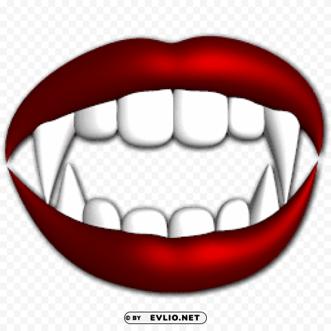 Transparent background PNG image of vampire mouth teeth PNG for blog use - Image ID 04b4ad4f