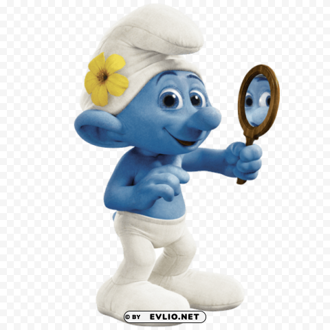 vanity smurf Isolated Artwork on Clear Background PNG
