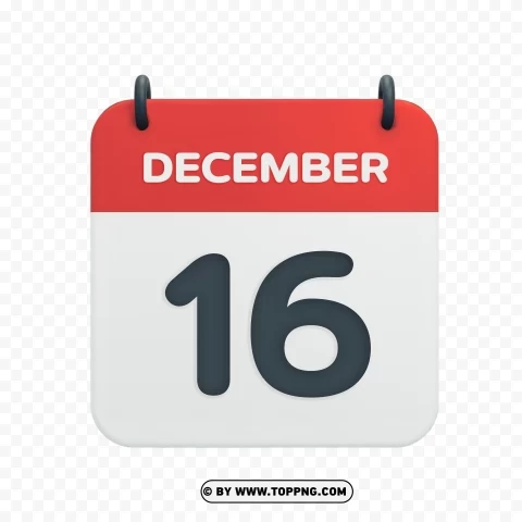 Vector Calendar Date Icon December 16th HD PNG images with transparent elements - Image ID e3f36e88