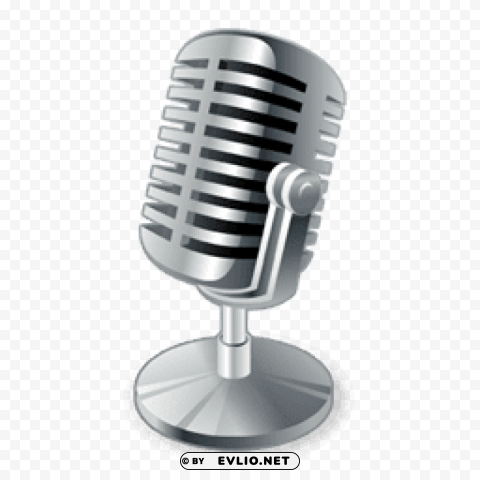 vintage podcast microphone Isolated Artwork on HighQuality Transparent PNG