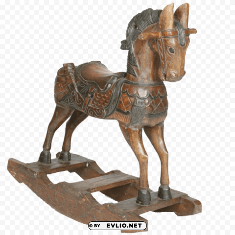 vintage rocking horse PNG Graphic Isolated with Clarity