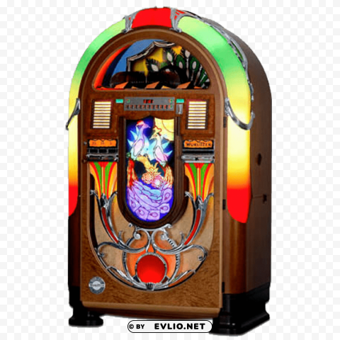 vintage wurlitzer jukebox 850 peacock Isolated Subject in Clear Transparent PNG