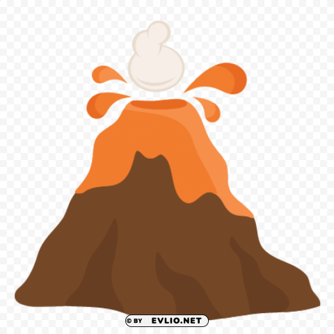 PNG image of volcano transparent Clear Background PNG Isolation with a clear background - Image ID 2b423661
