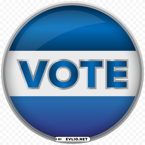 vote blue badge Isolated Element in Transparent PNG