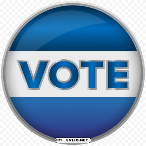 vote blue badge Isolated Element in Transparent PNG clipart png photo - ef77bd82